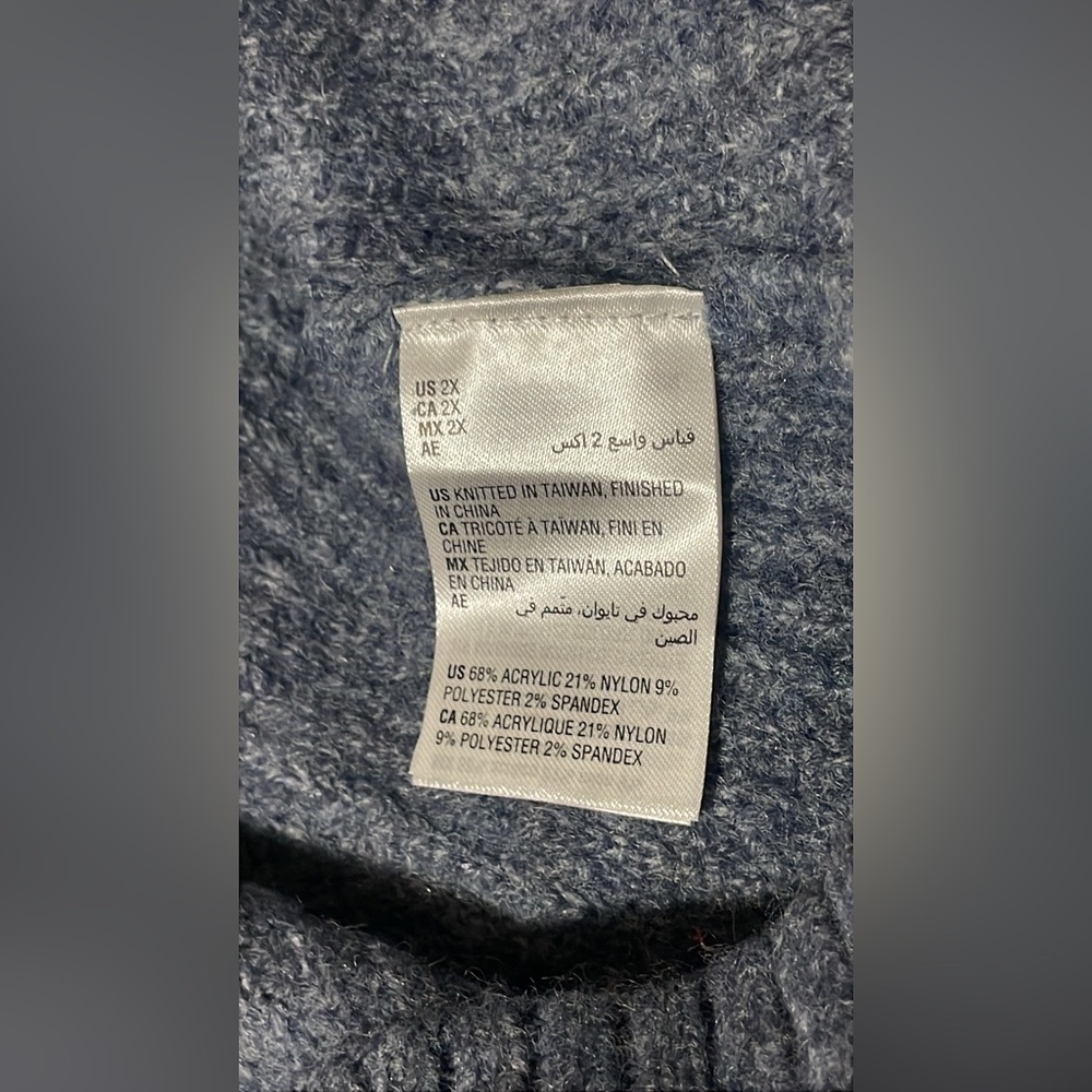 Style & Co Plus Size Cowlneck Tunic Sweater Blue - Picture 5 of 6